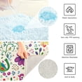 thumbnail image 3 of Yayeee Bath Rugs for Bathroom Floor Set of 2 Non Slip Fluffy Soft Absorbent Mat, Purple Cartoon Animals, 3 of 7