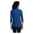 thumbnail image 2 of Port Authority Women's Silk Touch 3/4-Sleeve Polo Shirt Royal X-Small, 2 of 4