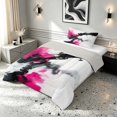 thumbnail image 2 of Manfei Abstract Ink Painting Twin Comforter Sets, Watercolor Ombre Bedding Set, Pink, Black and White, Gray Reversible 2 Pieces, 1 Comforter and 1 Pillowcase, 2 of 6