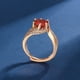 thumbnail image 4 of Anillo de diamantes de imitación de moissanita con tres filas y forma de huevo de paloma de 3 quilates, ligero, 4 of 5
