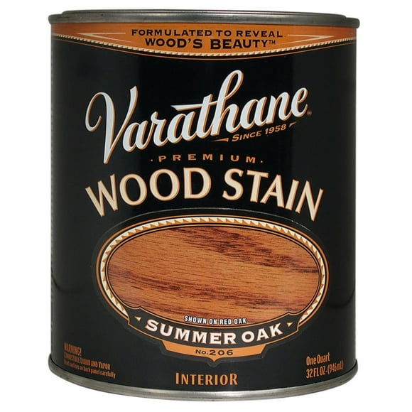 1 qt Rust-Oleum Brands 211689H Summer Oak Varathane Oil-Based Interior Wood Stain Pack of 1