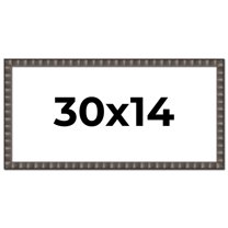 30x14 Frame Black Brown Chestnut Mosaic Solid Wood Picture Frame | 1.125 Inch Moulding Width |