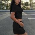 thumbnail image 5 of JYnXIANTI Workout Sets for Women Soft Fitted Crop Tops with Shorts Sets Sports Athletic Matching Outfits Tracksuit 2 Piece Sets, 5 of 6