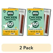 (2 pack) Mighty Spark All Natural Chicken Honey & Jalapeno Snack Sticks, 4 oz, 4 Pack Individually Wrapped