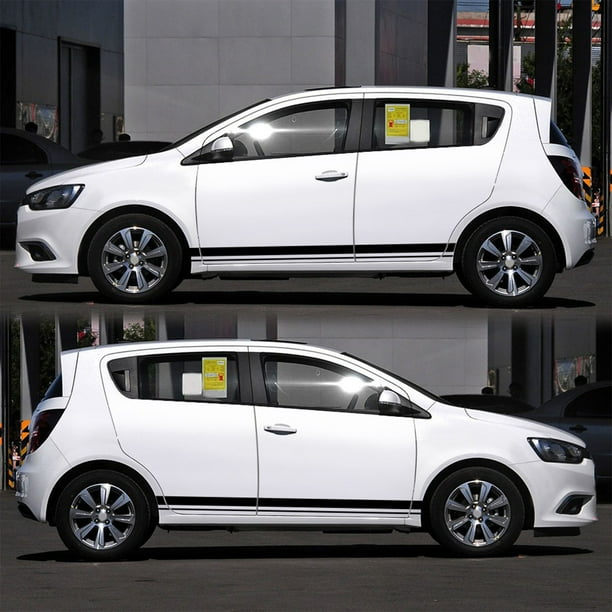 1 Par de Calcomanías Gráficas para la Carbroquería del Automóvil, Calcomanía Gráfica para el Automóvil a Rayas, Autoadhesiva Universal, Impermable, Extraybles, Párrica