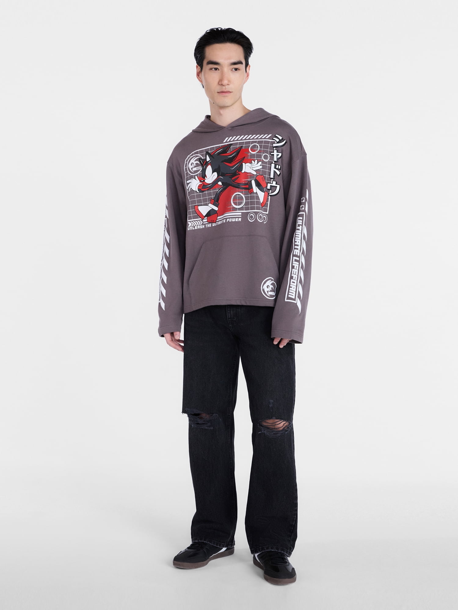 Sonic the Hedgehog Men's and Big Men's Shadow Graphic Hoodie, Sizes XS-5XL