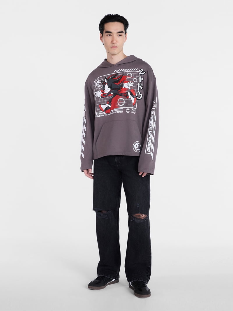 Sonic the Hedgehog Shadow Front and Back Puff Graphic Hoodie