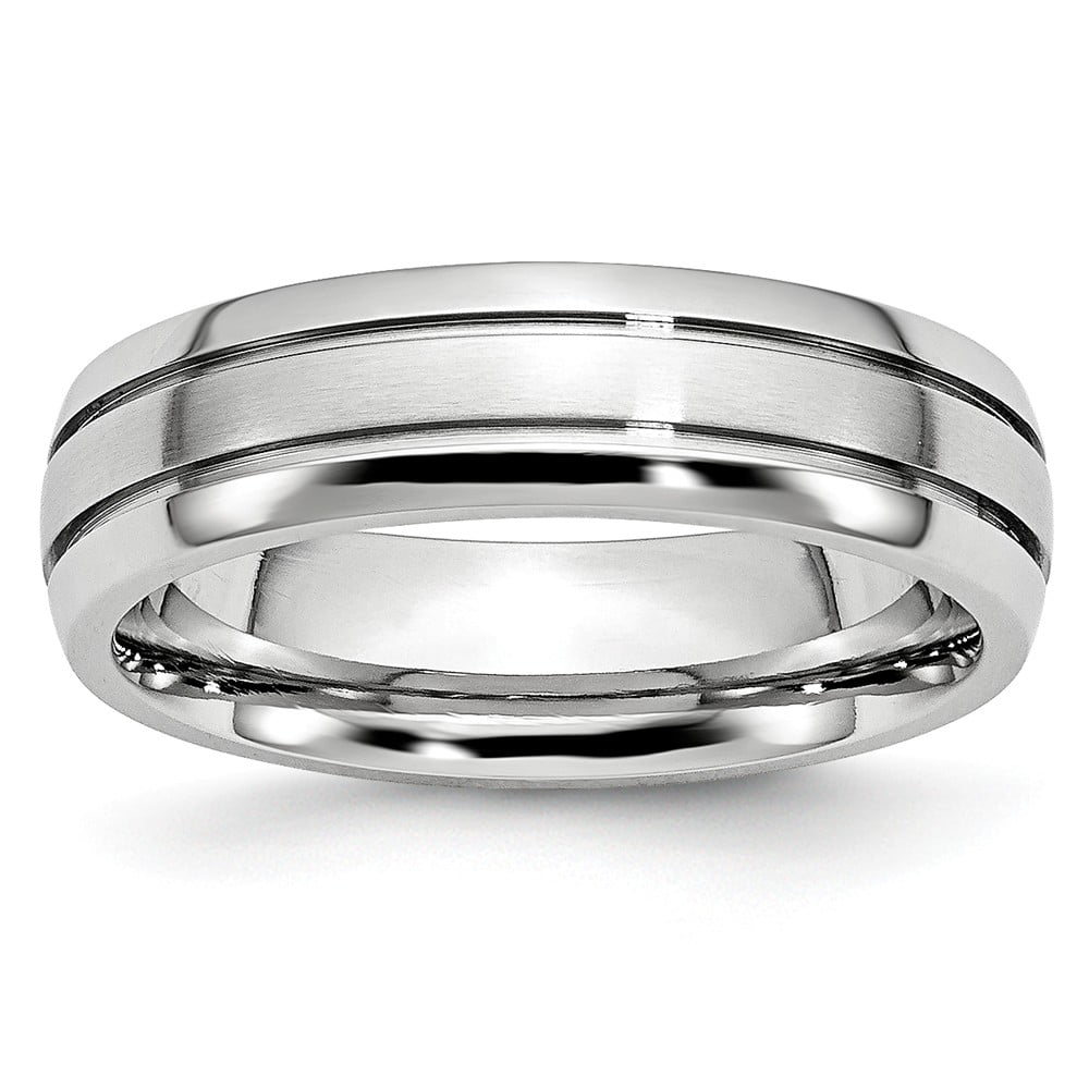 Cobalt Satin And Polished Ridged Edge 6mm Band Best Quality Free Gift Box Satisfaction Guaranteed Cobalt Satin And Polished Ridged Edge 6mm Band Best Quality Free Gift Box Satisfaction Guaranteed