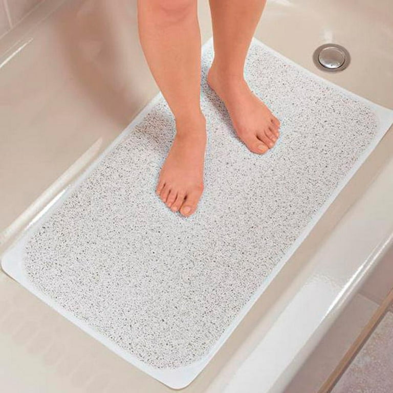 1 Shower Rug Non Slip Fast Drying Woven Bath Tub Mat 29 X 17 Adhesive  Suction