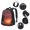thumbnail image 3 of Balery Sunset Western Desert Cowboy Backpack for Men and Women - Durable 600D Oxford Cloth -Large Capacity, Water-Resistant School, Travel, and Hiking Bag, 3 of 7