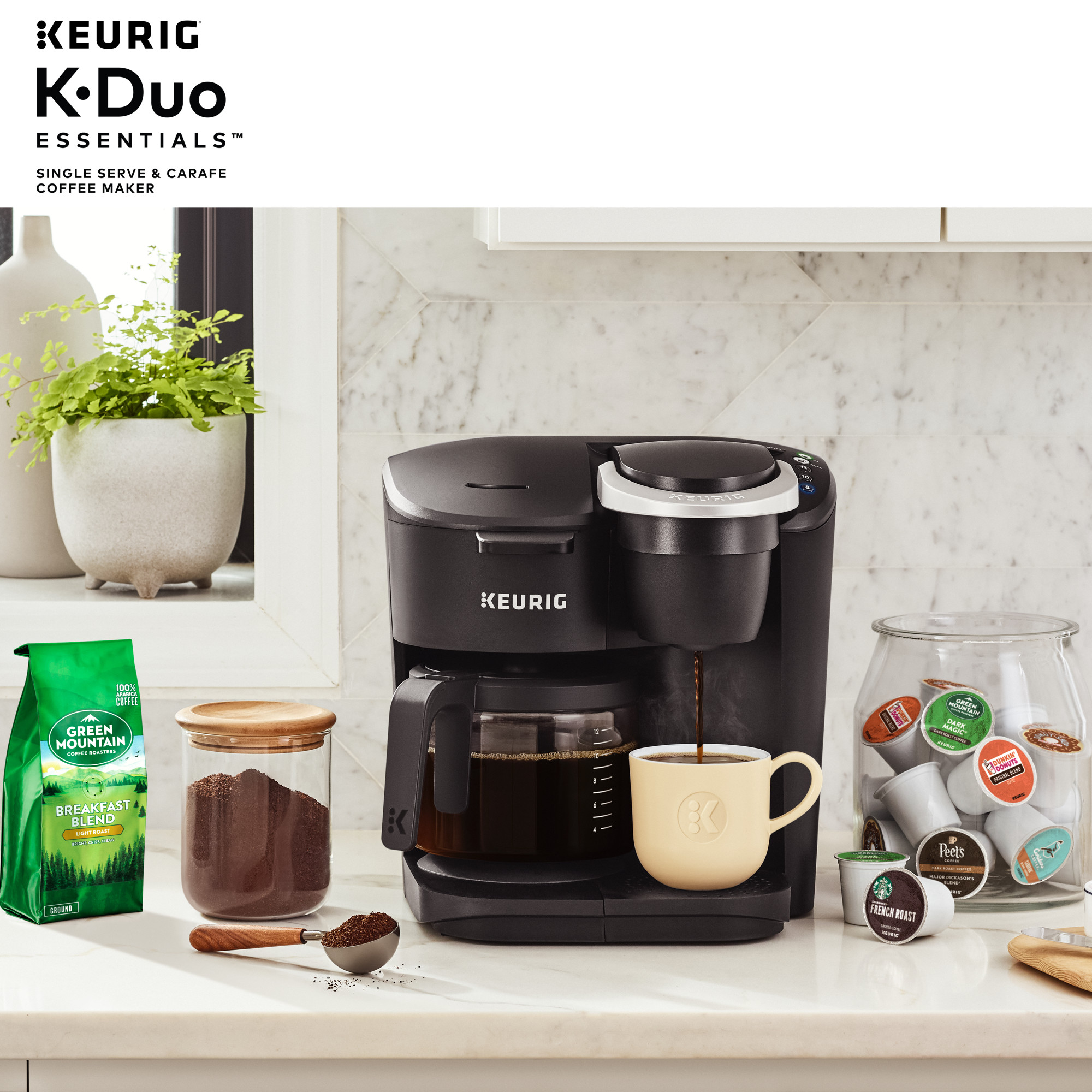 Keurig K-Duo Essentials Black Single-Serve K-Cup Pod Coffee Maker, Black - image 13 of 19