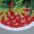 thumbnail image 6 of EWASWON Christmas 36 Inch Christmas Tree Skirt, Multicolor Polyester, Washable Reusable, with Snowman Snowflakes, Festive Decor for Home Office Party, 6 of 6
