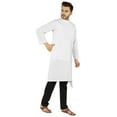 thumbnail image 2 of Atasi Indian Designer Kurta For Mens Party Wear Solid Color Ethnic Long Shirt, 2 of 7