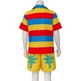thumbnail image 4 of Men's Bermuda Merlin Fancy Shirt Shorts Set Merlin's Outfits Suit, 4 of 7