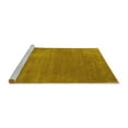 thumbnail image 2 of Ahgly Company Machine Washable Indoor Round Abstract Yellow Contemporary Area Rugs, 6' Round, 2 of 4