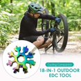 thumbnail image 3 of Wrench 18-in-1 Snowflake Multi-Tool Stainless Steel Multitool Card Combination Portable Outdoor Snowflake Wrench Cool Gadgets Gift, 3 of 7