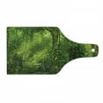 thumbnail image 1 of Plant Cutting Board, Tropical Tranquil Place with Lots of Green Trees Earthly Places Untouched Jungle, Tempered Glass Cutting and Serving Board, Wine Bottle Shape, Apple Green, by Ambesonne, 1 of 1