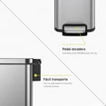 thumbnail image 3 of Bote de basura EKO Titus Slim 30L Acero Inoxidable, para cocina, pedal resistente, cierre silencioso, con cubo interior, tapa antiolores, agarradera trasera, 3 of 5