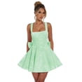 thumbnail image 1 of Vestido de bienvenida Dessiny con tirantes finos, diseño de sirena, verde menta, 1 of 6