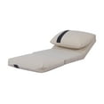 thumbnail image 3 of ARIA Modern Floor Sofa Bed for Adults &amp; Pets, Beige Corduroy, 6-Pos Adjustable, 5-Sec Foldable, Space-Saving for Small Apartments, Dorms, Studio Corners, 3 of 25