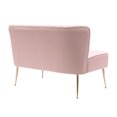 thumbnail image 4 of Costaelm Alaia 46" Wide Upholstered Velvet Love Seat Sofa, Pink, 4 of 10