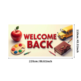 thumbnail image 3 of Welcome Back Banner Colorful Confetti Balloons Decorative Background Party Supplies Event Backdrop Celebration Welcome Banner Photography Props, 3 of 4