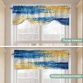 thumbnail image 5 of Tie Up Valance Curtain for Kitchen, Yellow Blue Gradient Watercolor Rod Pocket Short Curtains Adjustable Tie-Up Shade Valances, Abstract Color Block Window Treatment for Bathroom Living Room Bedroom, 5 of 9