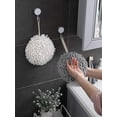 thumbnail image 2 of Toallas de mano colgantes, gruesas y absorbentes, para cocina y baño (gris-blanco, 2 unidades), 2 of 5