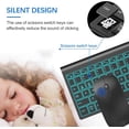 thumbnail image 3 of Wireless Keyboard and  Ultra Slim Combo, TopMate 2.4G Silent Compact USB 2400DPI  and Scissor Switch Backlit Keyboard Set, for PC/Laptop/Windows//Gaming - Matte Black, 3 of 7
