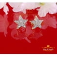 thumbnail image 5 of King of Bling's 10K Real Yellow Gold Real Diamond 0.50CT Men's/Women's Stud Star Earrings, 5 of 12
