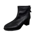 thumbnail image 1 of B91xZ Bottines pour Femmes Mode Chelsea Bottes Confort Talon Bas Bottines, Noir 7.5, 1 of 5