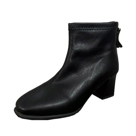 

adviicd Thick Boot Socks for Women Ladies Fashion Solid Color Leather Square Toe Back Women s Pumps & Pumps Size 14