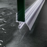 SUNNY SHOWER Door Sweep Shower Door Bottom Seal with Drip Rail Waterproof Vinyl Shower Sweep, 1/2'' x 28" Length Frameles Shower Glass Door Seal Strip