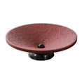 thumbnail image 2 of karymi Modern Pedestal Fruit Bowl Plate with Drainage System 9.8x3.0in Leaf Pattern Design Plastic for Countertop Table Kitchen Fresh Fruit Display and Storage Living Room Decor Home Decor, 2 of 6