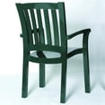 thumbnail image 4 of 5 Piece 42" Round Resin Patio Table and 4 Resin Dining Arm Chair Set in Green, 4 of 4