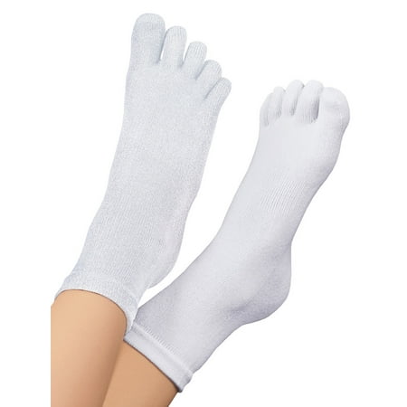 Blister Guard Socks (Comfortable Cotton Toe Socks - Helps Minimize Overlap, Chafing, Irritation and Blisters, Women's,)