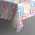 thumbnail image 4 of Rectangular Tablecloth 60x84 Inch – Waterproof Polyester Printed Table Cover, Wrinkle Resistant, Washable for Kitchen & Dining, Colorful Geometry Pattern, 4 of 6