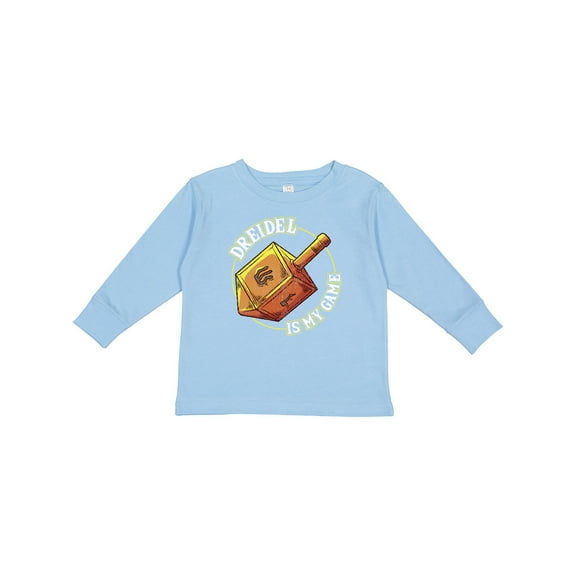 Inktastic Hanukkah Dreidel Game Boys or Girls Long Sleeve Toddler T-Shirt