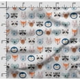 thumbnail image 2 of Soimoi Animals Printed, Poly Canvas Fabric, Decor Sewing Fabric by The Yard 56 Inch Wide,Decorative Fabric for Curtains Tote Bags, White, 2 of 5