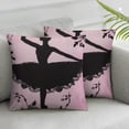thumbnail image 2 of COMIO  Art Ballet Silhouette Throw Pillow Covers Square Couch Pillowcase Modern Farmhouse Decorative Cushion Cover for Sofa Living Room &nbsp;2pc, 2 of 6