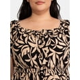 thumbnail image 2 of Terra & Sky Women's Plus Crinkle Off Shoulder Maxi Dress, Sizes 0X-5X, 2 of 4