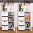 thumbnail image 6 of Vebreda 4 Drawer Bathroom Cabinet Storage Cupboard 3 Shelves Free Standing White, 6 of 6