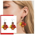 Horplkj Clearance Turkey Earrings Acrylic Printing Personalized Fashion