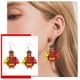 thumbnail image 1 of WILLBEST Aretes Mujer Plata Pendientes De Pavo Impresión Acrílica Pendientes De Moda Joyería Mujer, 1 of 4