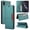 Green, variant on Allytechgroup Wallet Case for iPhone XR, Slim Lightweight PU Leather Stand Flip Phone Case with Credit Card Slot Shockproof Protective Back Cover for iPhone XR Women Men, Black