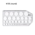 thumbnail image 4 of Transparent Ruler Scale Portable Rulers Multi-functional Measuring Tool Template Drafting Circle Supply for Carpenter School Circle, 4 of 7