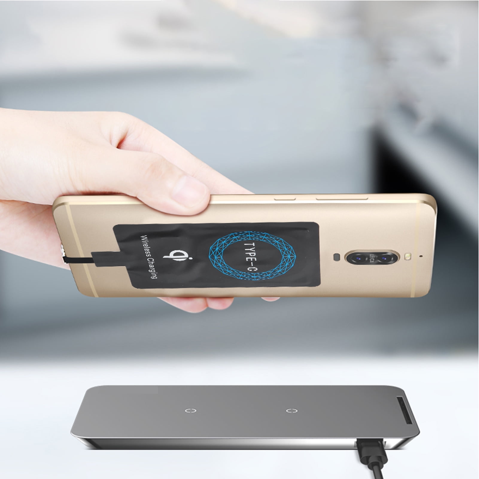 Lightweight Convenient Wireless Charger Receiver, Charging Receiver Sticker, For TYPE-C Interface Home
