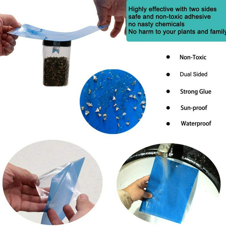 20PCS Sticky Fly Trap Paper Flies Insect Glue Catcher Dual-Side Adhesive  Sheet