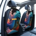 thumbnail image 3 of Xecao Vibrant Fluid Motion Art Pattern Car Seat Back Protector 2 Pack Large Capacity Pocket, Kick Mats Back Seat Protector, 3 of 8