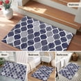 thumbnail image 6 of 2x3 Washable Entryway Rug, Vintage Texture Non-Slip Area Rug for Front Door Kitchen Bathroom, Classic Blue Stripe Decorative Indoor Floor Mat for Home Decor, 6 of 9